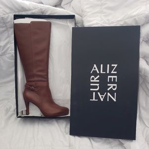 Heeled Brown Leather Boot - Never worn - new